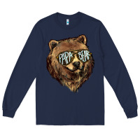 Navy Papa Bear Long Sleeve Tee - HowdyJamesFarm