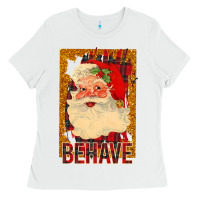 White Behave Santa Ladies Tee - Bettercallsaul