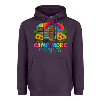 Plum camp more worry less with caravan Heavyweight Hoodie - Artiststas