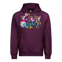 Mauve Wine x ray tech Urban Hoodie - AdoDesignShop