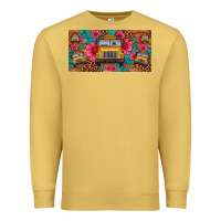 Antique Gold school bus leopard gemstone license plate Premium Sweatshirt - Artiststas