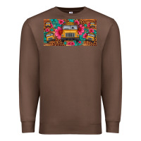 Chestnut school bus leopard gemstone license plate Premium Sweatshirt - Artiststas