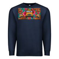 Navy school bus leopard gemstone license plate Premium Sweatshirt - Artiststas