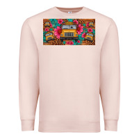 Pale Pink school bus leopard gemstone license plate Premium Sweatshirt - Artiststas