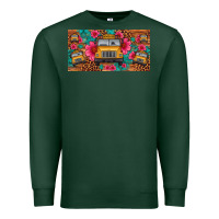 Sports Green school bus leopard gemstone license plate Premium Sweatshirt - Artiststas