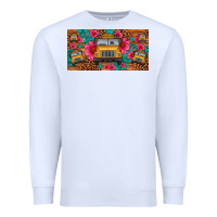 White school bus leopard gemstone license plate Premium Sweatshirt - Artiststas