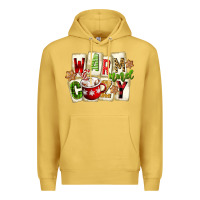 Antique Gold warm and cozy hot cocoa Premium Hoodie - FaDigitalArtStudio