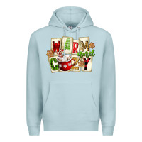 Blue Mist warm and cozy hot cocoa Premium Hoodie - FaDigitalArtStudio