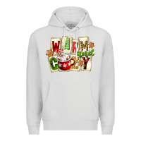 Dove Grey warm and cozy hot cocoa Premium Hoodie - FaDigitalArtStudio