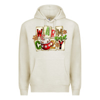 Oatmeal Heather warm and cozy hot cocoa Premium Hoodie - FaDigitalArtStudio