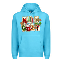 Ocean Blue warm and cozy hot cocoa Premium Hoodie - FaDigitalArtStudio
