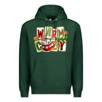 Sports Green warm and cozy hot cocoa Premium Hoodie - FaDigitalArtStudio