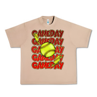 Burro Game day softball lightning bolt Urban Heavy Tee - HowdyJamesFarm