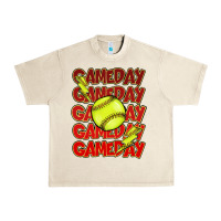 Sandshell Game day softball lightning bolt Urban Heavy Tee - HowdyJamesFarm