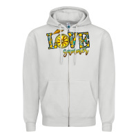 Dove Grey love summer Zipper Hoodie - CowhideDigitalArt