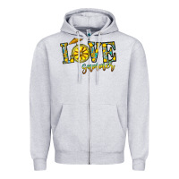 Heather Grey love summer Zipper Hoodie - CowhideDigitalArt