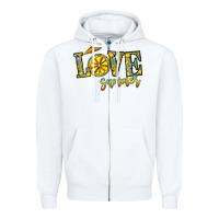 White love summer Zipper Hoodie - CowhideDigitalArt