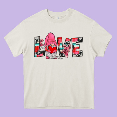 Gnome Love Heavy Core Tee Designed By Jahusdesignshop