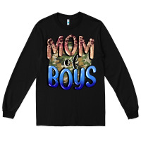 Black Mom of Boys Mother's Day Long Sleeve Tee - CowGirlArtShop