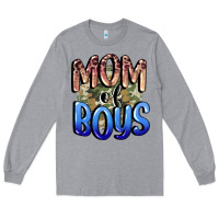Heather Grey Mom of Boys Mother's Day Long Sleeve Tee - CowGirlArtShop