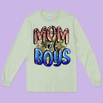 Mom Of Boys Mother's Day Long Sleeve Tee Designed By Cowgirlartshop