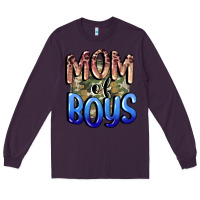 Plum Mom of Boys Mother's Day Long Sleeve Tee - CowGirlArtShop