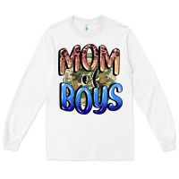 White Mom of Boys Mother's Day Long Sleeve Tee - CowGirlArtShop