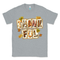 Heather Grey Thankful with Plate Classic Tee - texasbilliewilder