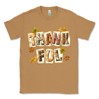 Toasted Coconut Thankful with Plate Classic Tee - texasbilliewilder