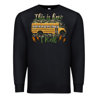 Black this is how i roll school bus camouflage Premium Sweatshirt - Artiststas