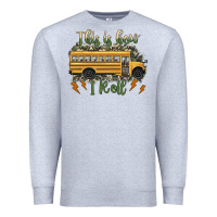 Heather Grey this is how i roll school bus camouflage Premium Sweatshirt - Artiststas