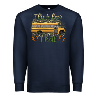 Navy this is how i roll school bus camouflage Premium Sweatshirt - Artiststas