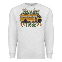 Oatmeal Heather this is how i roll school bus camouflage Premium Sweatshirt - Artiststas