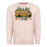 Pale Pink this is how i roll school bus camouflage Premium Sweatshirt - Artiststas