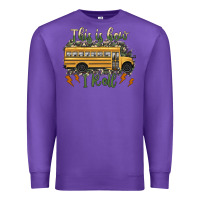 Purple this is how i roll school bus camouflage Premium Sweatshirt - Artiststas
