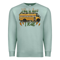 Seafoam this is how i roll school bus camouflage Premium Sweatshirt - Artiststas