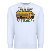 White this is how i roll school bus camouflage Premium Sweatshirt - Artiststas