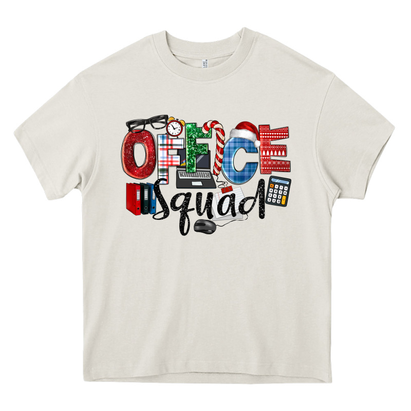 Office Squad Christmas Heavy Core Tee by LillyAllenDesigns | Teevron