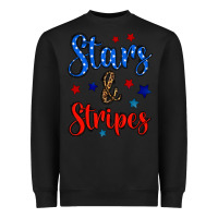 Black stars & stripes Heavyweight Sweatshirt - BundleAndBundleShop