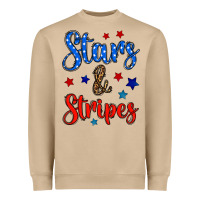 Mushroom stars & stripes Heavyweight Sweatshirt - BundleAndBundleShop