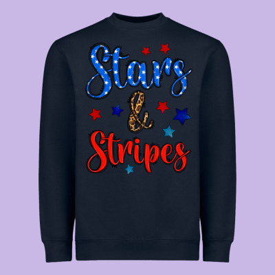 Stars & Stripes Heavyweight Sweatshirt Designed By Bundleandbundleshop