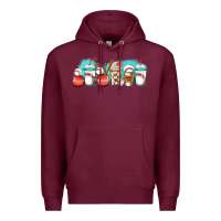 Burgundy baseball coffee cups libbey glass Premium Hoodie - Jasminsmagicworld