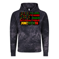 Cloud Black juneteenth american flag Vintage Hoodie - CowGirlArtShop