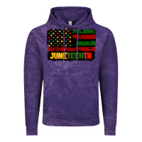 Cloud Purple juneteenth american flag Vintage Hoodie - CowGirlArtShop