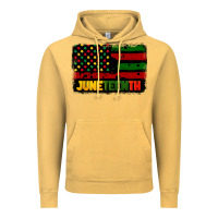 Vintage Mustard juneteenth american flag Vintage Hoodie - CowGirlArtShop