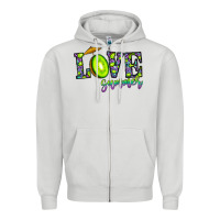 Dove Grey love summer Zipper Hoodie - CowhideDigitalArt