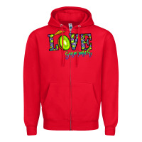 Red love summer Zipper Hoodie - CowhideDigitalArt