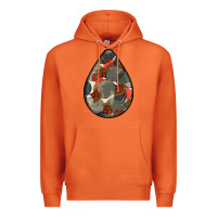 Carrot african fabric pattern teardrop earrings Premium Hoodie - BundleAndBundleShop