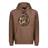 Chestnut african fabric pattern teardrop earrings Premium Hoodie - BundleAndBundleShop