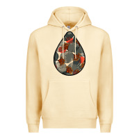 Pina Colada african fabric pattern teardrop earrings Premium Hoodie - BundleAndBundleShop